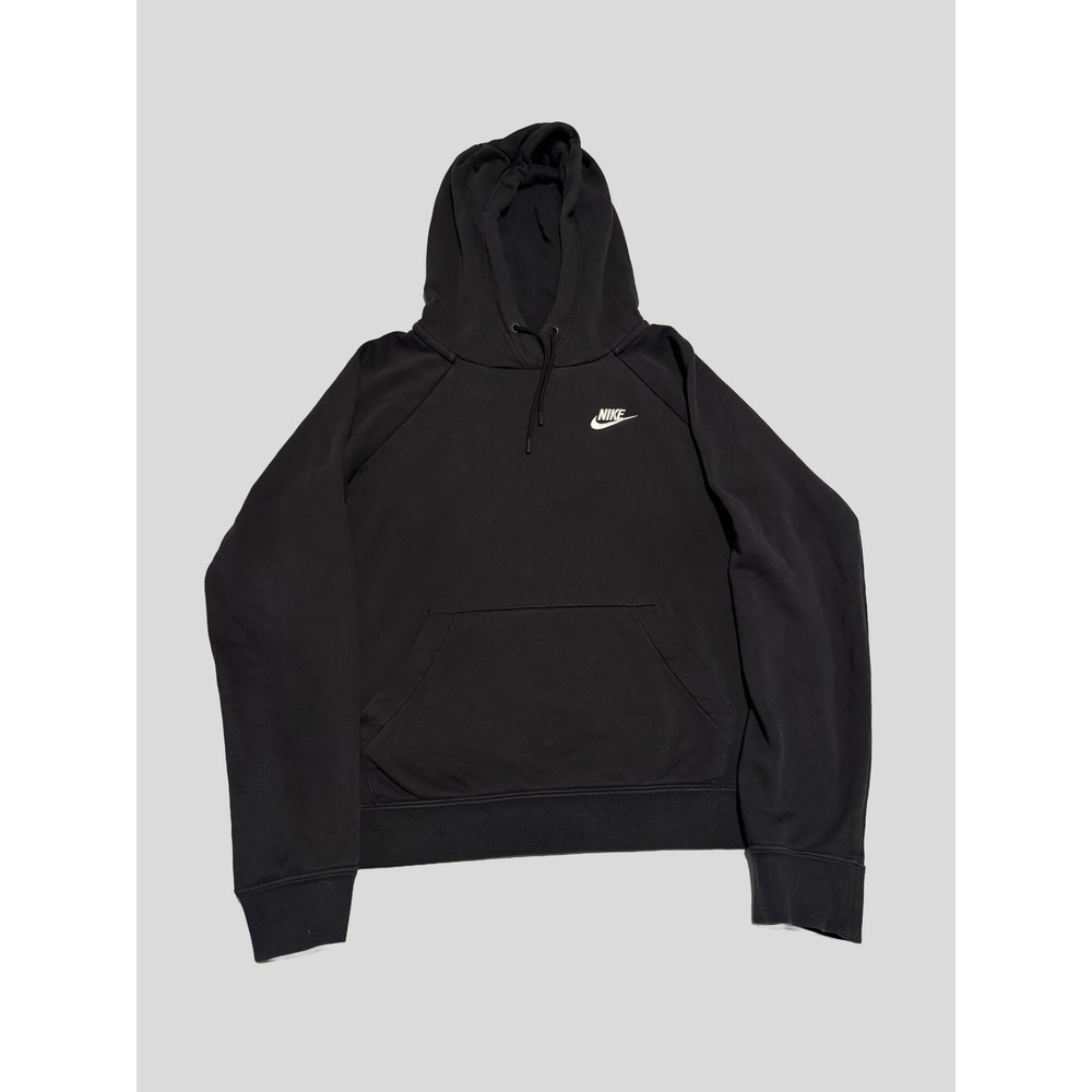 Nike Sportswear Essential Hoodie Black Pullover Fleece BV4124-010 Small